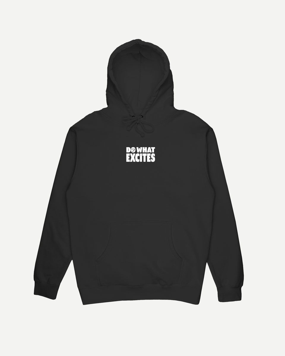 DWE Logo | Black Hoodie – Do What Excites